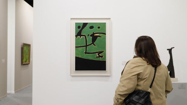 El cuadro de Joan Miró de 2 millones de euros en la galería Leandro Navarro, en la feria ARCO