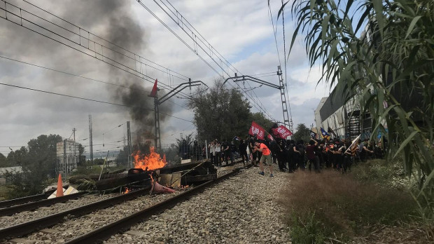 Protestas de los CDR en Gerona, en octubre de 2019, tras conocerse la sentencia del juico al 'procés'