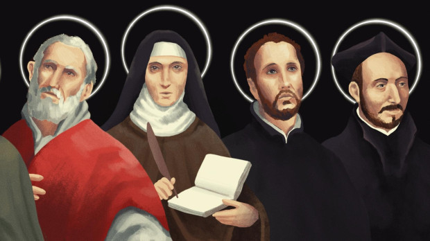 Isidro Labrador, Ignacio de Loyola, Francisco Javier, Teresa de Ávila y Felipe de Neri