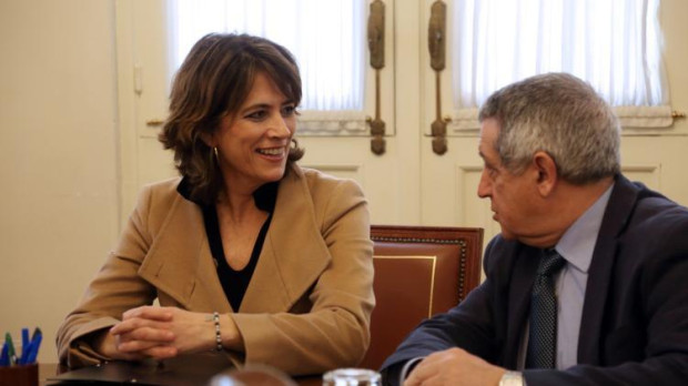 Dolores Delgado, presidiendo su primer Consejo Fiscal