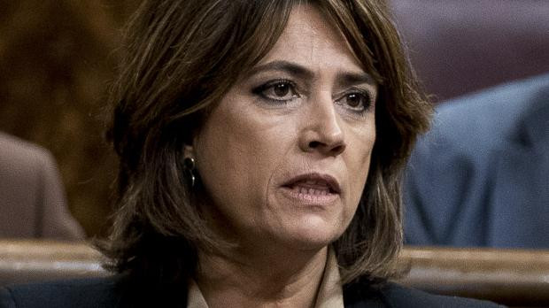 La fiscal general Dolores Delgado, entonces ministra de Justicia, en la sesión de control al Gobierno de 20 de febrero de 2019