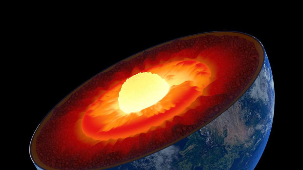 Recreación de la Tierra y su estructura interna