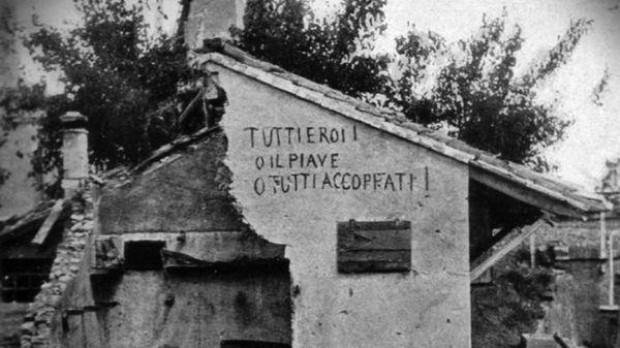 ¡Todos héroes! O el Piave o todos muertos escribió el teniente de artillería piamontés, Arnaldo Prato di Pamparato, uno de los protagonistas de la batalla