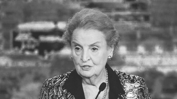 La ex secretaria de Estado de EE.UU. Madeleine Albright durante la presentación de la edición española de sus Memorias