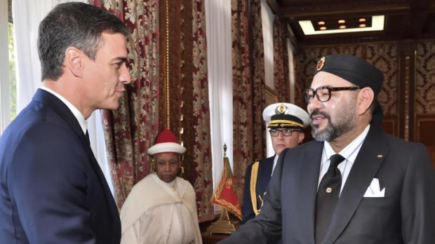 Pedro Sánchez y el Rey Mohamed VI de Marruecos