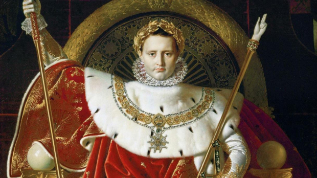 Napoleón en su trono imperial, por Jean Auguste Dominique Ingres, 1806