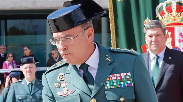 El coronel de la Guardi Civil Diego Pérez de los Cobos, durante su toma de posesión
