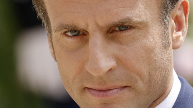 Emmanuel Macron durante su ceremonia de investidura como presidente de Francia