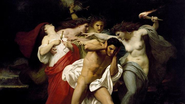El Remordimiento de Orestes (1862) por William-Adolphe Bouguereau