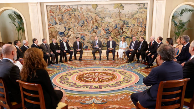 Audiencia del Rey Felipe VI con empresarios chilenos en el Palacio de la Zarzuela