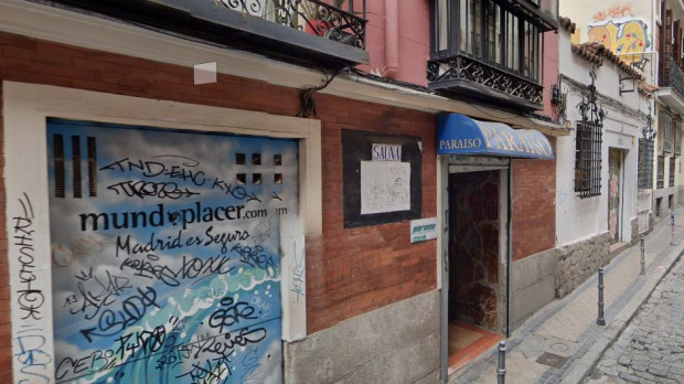 La entrada a la sauna cerrada por la Comunidad de Madrid por su relación con el brote de viruela del mono