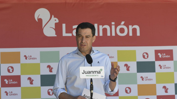 El candidato del PP a la reelección en la Junta, Juanma Moreno