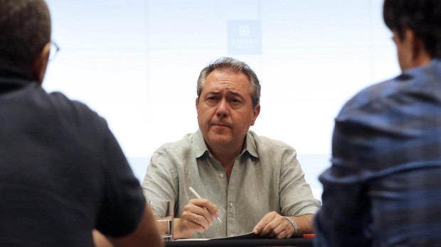 El candidato por el PSOE a la presidencia de la junta de Andalucía, Juan Espadas