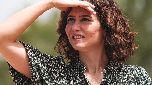 Isabel Díaz Ayuso en el Parque Regional del Sureste