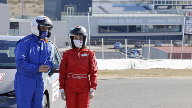 Diaz Ayuso, en el circuito del Jarama el pasado mes de febrero.
