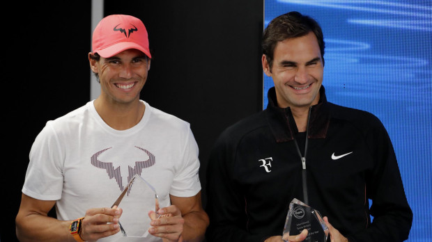 Rafa Nadal y Roger Federer, en una imagen de 2018