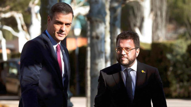Pedro Sánchez y Pere Aragonés