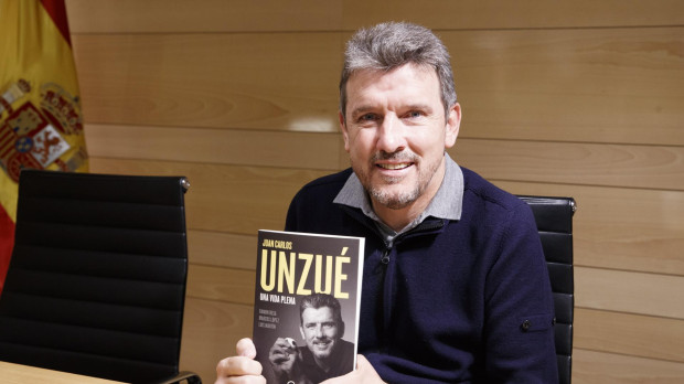 Juan Carlos Unzué, durante la presentación de su libro en Madrid