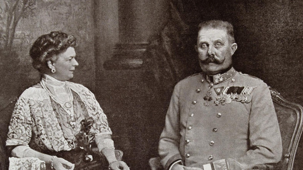 Francisco Fernando de Habsburgo con su esposa Sofía Chotek