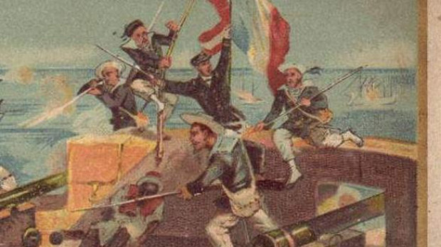Representación de la toma de Sfax en 1881