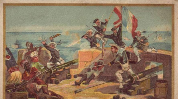 Representación de la toma de Sfax en 1881