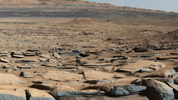 Vista de la formación 'Kimberley' tomada en Marte por el rover Curiosity.