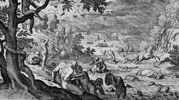Ilustración del diluvio universal de 1704