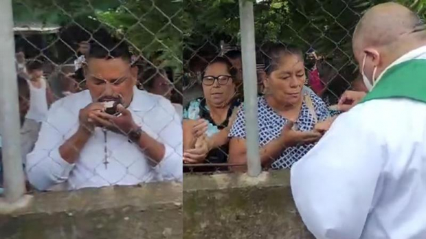 Misa en la calle en Nicaragua