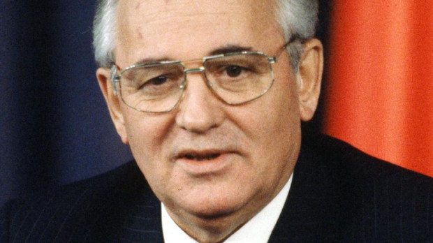 Mijaíl Gorbachov en su visita a Madrid en 1990
