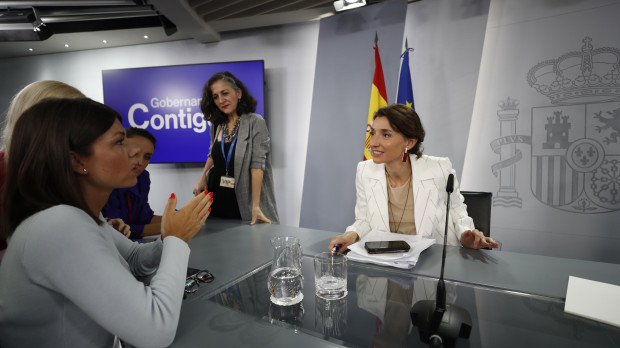 La ministra de Justicia, Pilar Llop, durante la rueda de prensa posterior al Consejo de Ministros