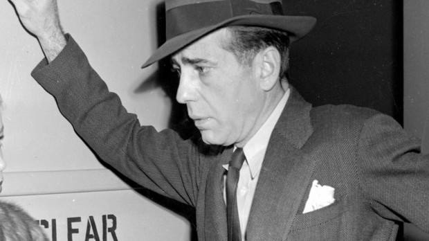 Humphrey Bogart and Lauren Bacall ca. 1946, at about the time they appeared together in "The Big Sleep."