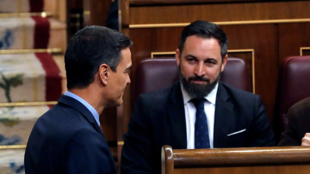 Pedro Sánchez y Santiago Abascal en una foto de archivo
