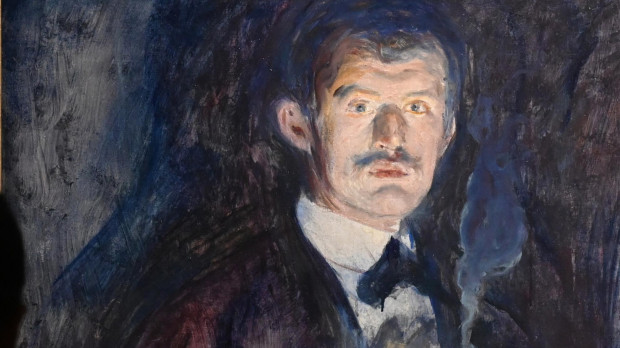 'Autorretrato con un cigarrillo', de Edvard Munch
