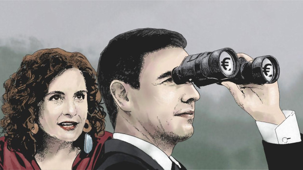 La ministra de Hacienda, María Jesús Montero, y el presidente del Gobierno, Pedro Sánchez, buscan nuevos modos de obtener ingresos.