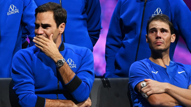 Las lágrimas de Federer y Nadal en la despedida del suizo