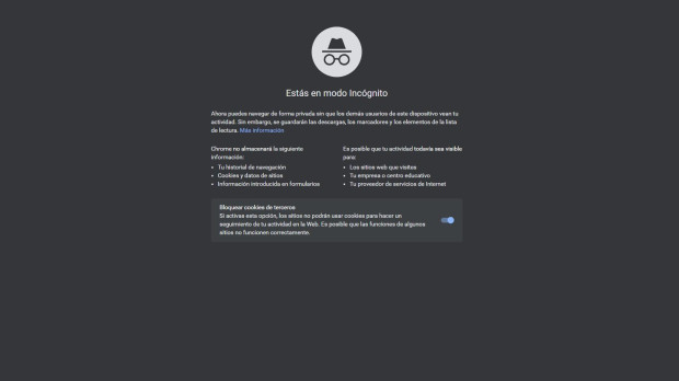 El modo Incógnito de Google permite que la actividad sea visible