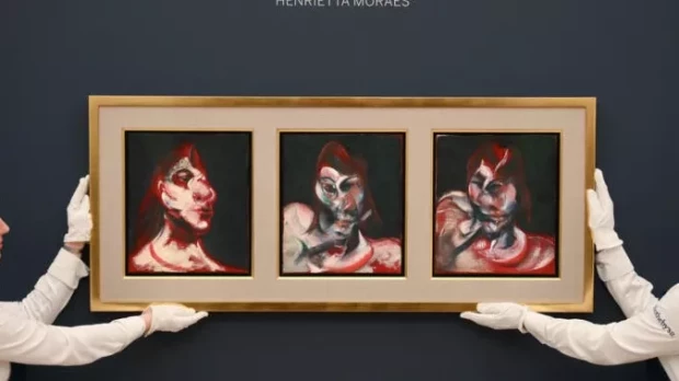 El tríptico "Tres estudios para retrato de Henrieta Moraes" era la pieza principal de la subasta organizada en la feria de arte contemporáneo Frieze, en Londres