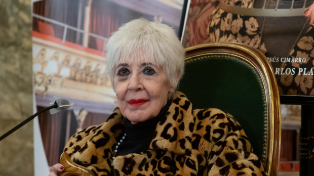 Actress Concha Velasco during the presentation of La habitación de Maria in Zaragoza, Wednesday, 17 March 2021.