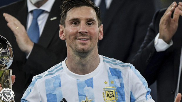 Messi tras ganar la Copa América en el Maracana de Rio de Janeiro