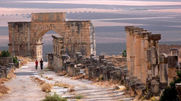 Yacimiento arqueológico de Volubilis, en Marruecos