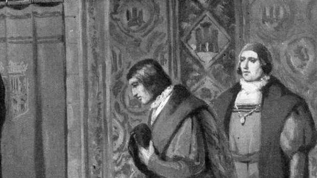 El 20 de enero de 1486 Cristóbal Colón expone ante los Reyes Católicos su proyecto de abrir una ruta por el Atlántico para llegar a las Indias Orientales
