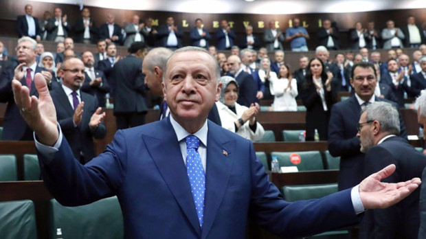 El presidente de Turquía, Recep Tayyip Erdogan, en el Parlamento, en Ankara.