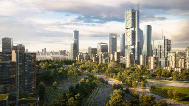 Representación especulativa del proyecto Madrid Nuevo Norte