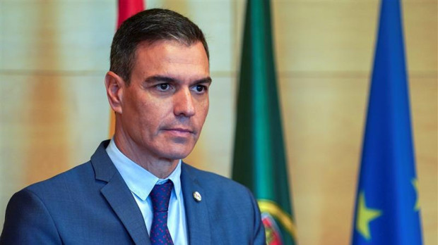 El presidente Pedro Sánchez durante una comparecencia de prensa