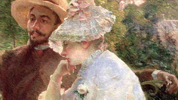 En la terraza de Sévres, Óleo sobre lienzo, 88 x 115 cm Ginebra, Asociation des Amis du Petit Palais
