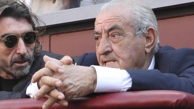 Juan José Hidalgo y su hijo Javier durante la Feria de San Isidro
