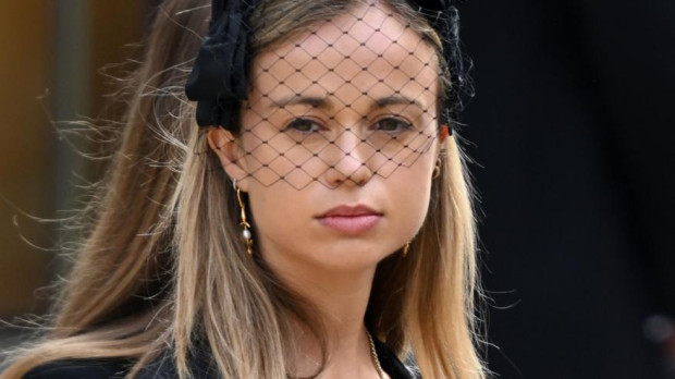 Lady Amelia Windsor during State Funeral of Queen Elizabeth II on September 19, 2022 in London, England.