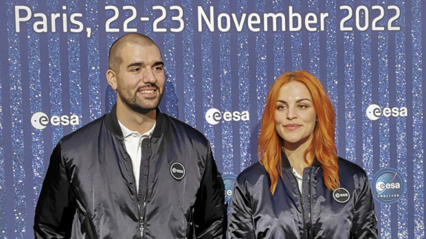 Los astronautas elegidos Pablo Álvarez Fernández y Sara García Alonso