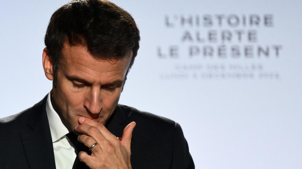 El Presidente de Francia, Emmanuel Macron, durante un discurso el pasado lunes