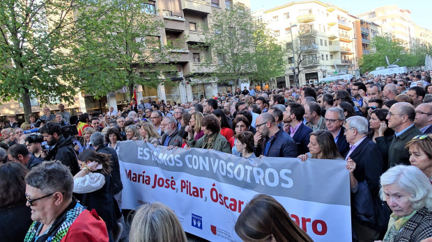 El PSOE sí se concentró a favor de la Guardia Civil en 2018 en el inicio del juicio por la agresión de Alsasua